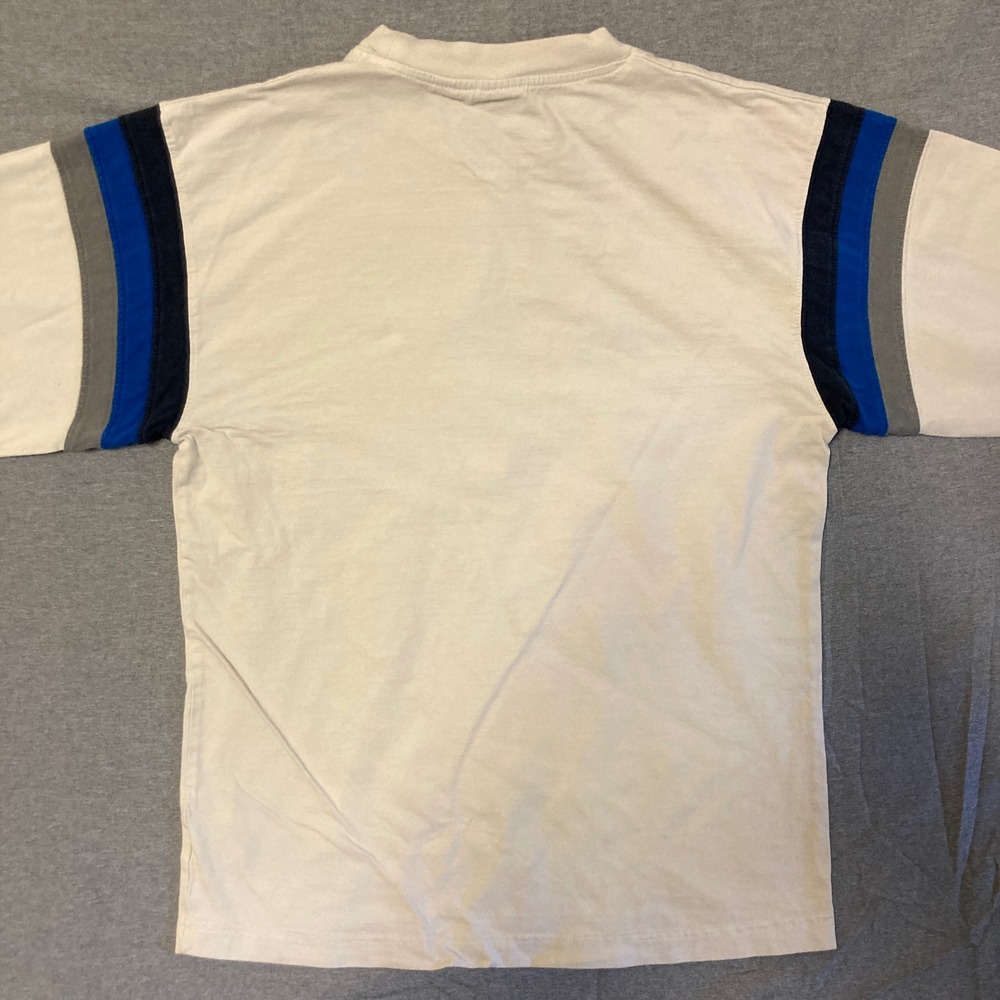 Wrangler Hero Boys T-Shirt Stone Off White Graphic Stripe Sleeve Size 14-16‎ - Picture 9 of 13